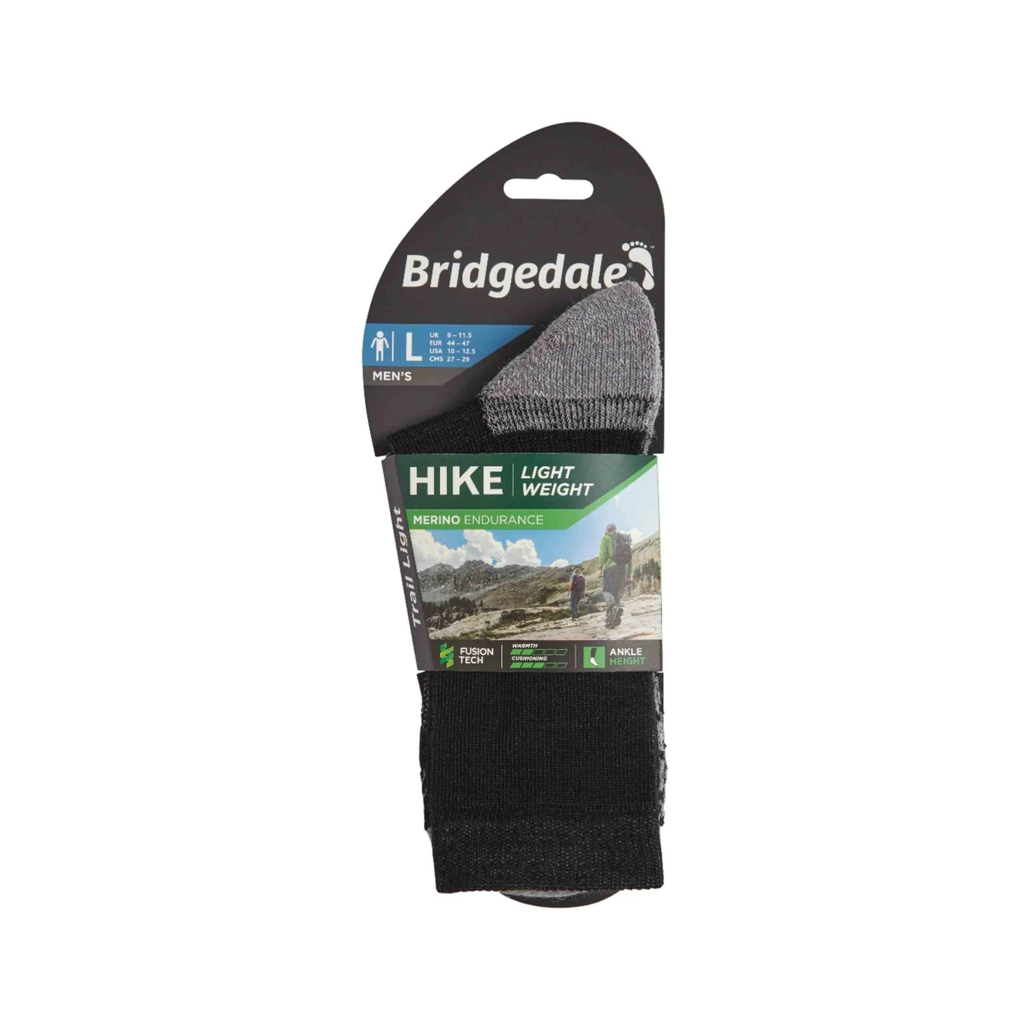 Bridgedale Mens Hike Light Weight Performance 3/4 Crew Socks 3 Bridgedale Mens Hike Light Weight Performance 3/4 Crew Socks - Image 3