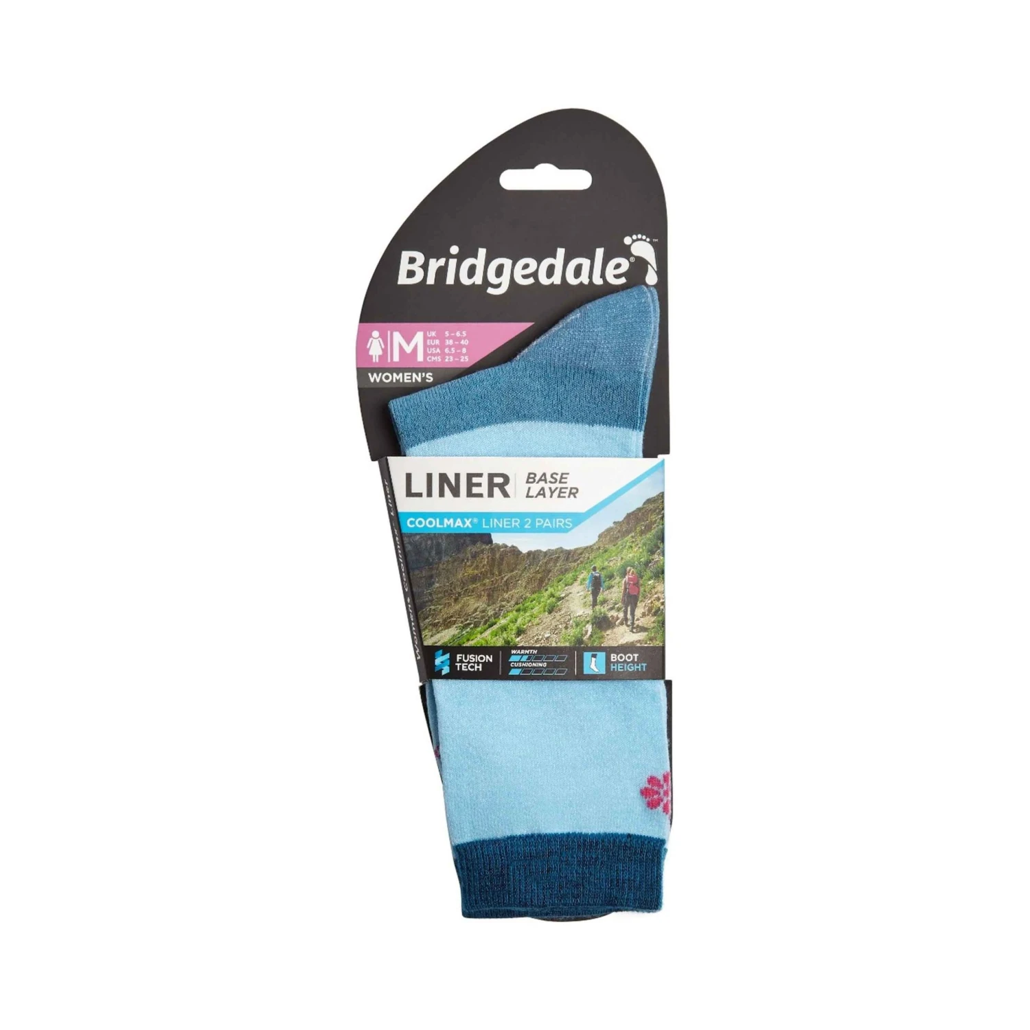 Bridgedale Coolmax Liner Socks Womens - 2 Pack 3 Bridgedale Coolmax Liner Socks Womens - 2 Pack - Image 3