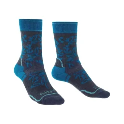 Bridgedale Womens Hike Mid Weight Performance Socks -Nomad Outdoor bridgedale womens midweight merino performance boot cut socks blue pattern 1 scaled