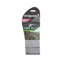 Bridgedale Womens Hike Mid Weight Performance Socks -Nomad Outdoor bridgedale womens midweight merino performance boot cut socks silver grey 3 scaled