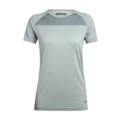 Icebreaker Womens Motion Seamless Short Sleeve Crewe -Nomad Outdoor icebreaker womens motion seamless ss crew shale heather 1