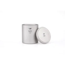 Double-Wall Titanium Mug With Lid - 3302