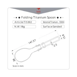 Folding Titanium Spoon - 5302 5 Folding Titanium Spoon - 5302 -Nomad Outdoor keithtitaniumfoldingspoondetails
