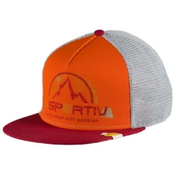 La Sportiva LS Trucker Hat 16 La Sportiva LS Trucker Hat -Nomad Outdoor la sportiva climbing clothing LS trucker hat front chilli pumpkin