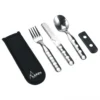 Stainless Steel Camp Cutlery Set - Knife, Fork, Spoon