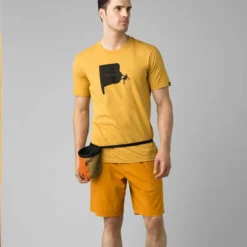 Prana Social Climber Journeyman Tee -Nomad Outdoor prana mens social climber journeyman tee marigold heather 4