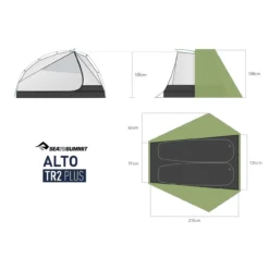 Sea To Summit Alto TR2 Plus Tent - Two Person Lightweight Hiking -Nomad Outdoor sea to summit alto TR2 PLUS ultralight backpacking tent 3 dimensions