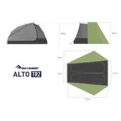 Sea To Summit Alto TR2 Tent - Two Person Lightweight Hiking 18 Sea To Summit Alto TR2 Tent - Two Person Lightweight Hiking -Nomad Outdoor sea to summit alto TR2 ultralight backpacking tent 2 dimensions
